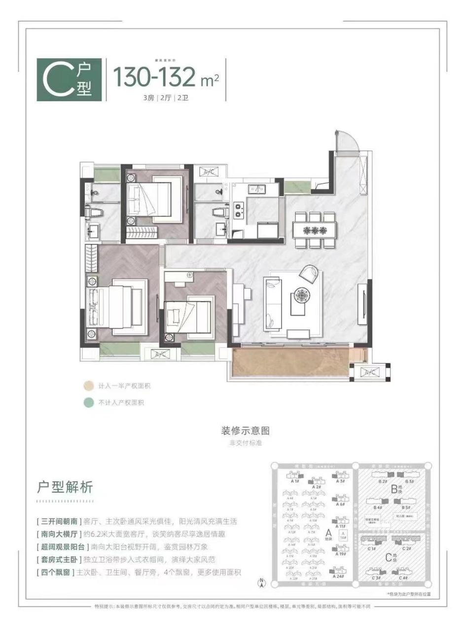 新希望锦粼九里户型,C户型