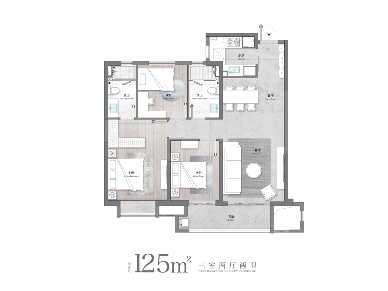 城建华润长江悦户型-小柯网