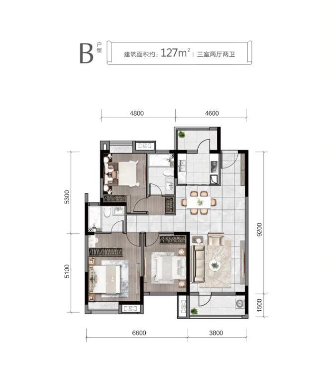 长投航空路壹号户型