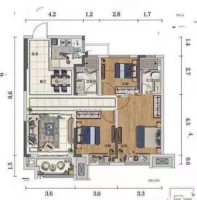 雅居乐滨江国际户型,户型图