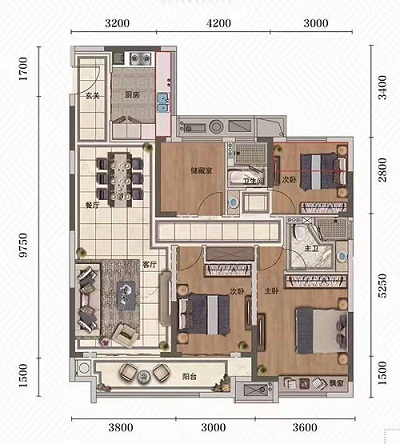 雅居乐滨江国际户型,户型图