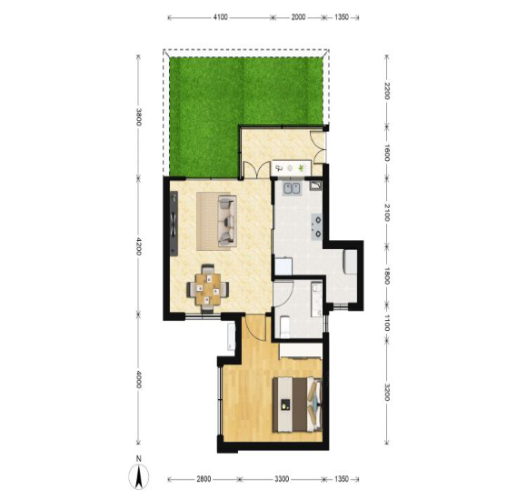 人居望青来52平户型户型图