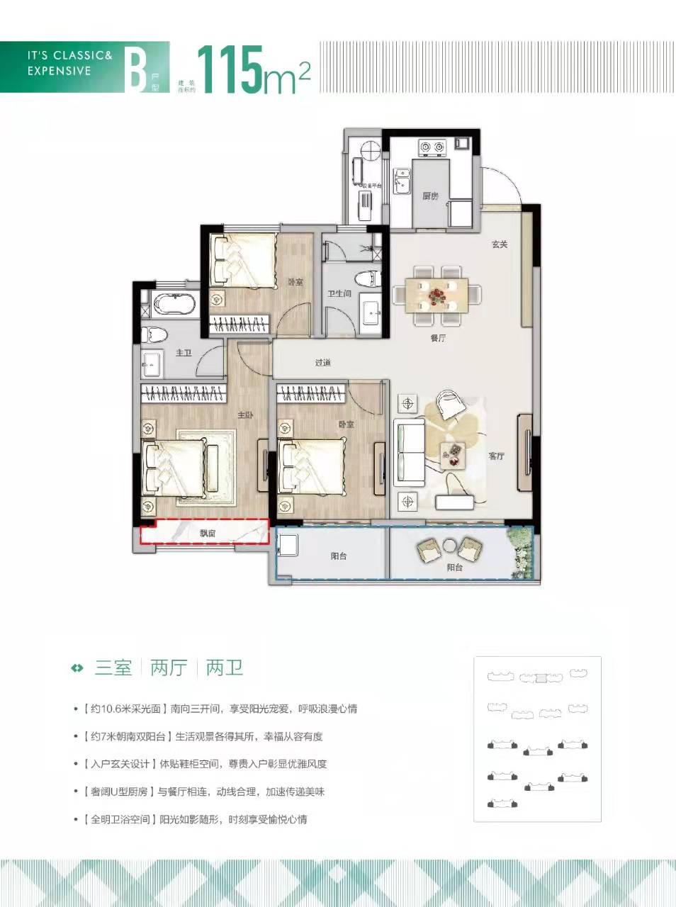 华景川融信晴芳园户型B户型图