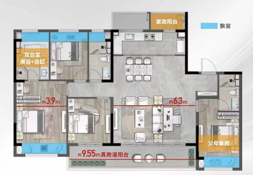 天境澜庭户型C户型图