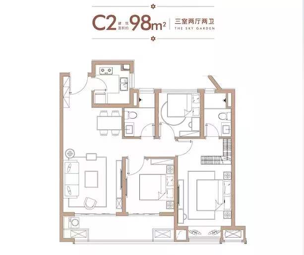 保利湖畔云上户型B户型图