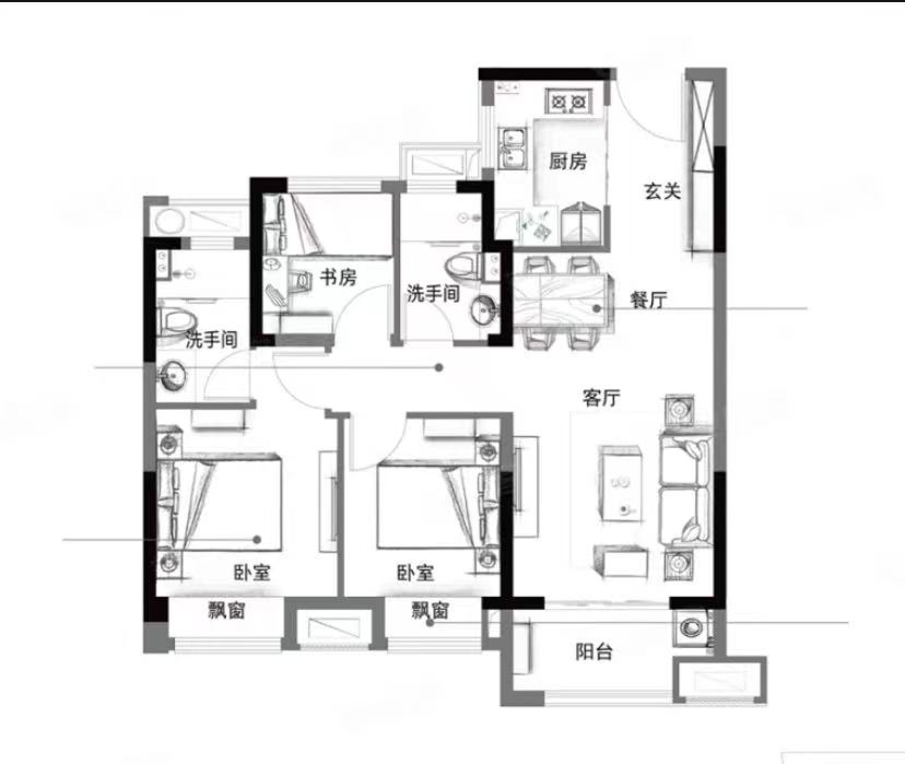 碧桂园枫境澜庭A2户型图