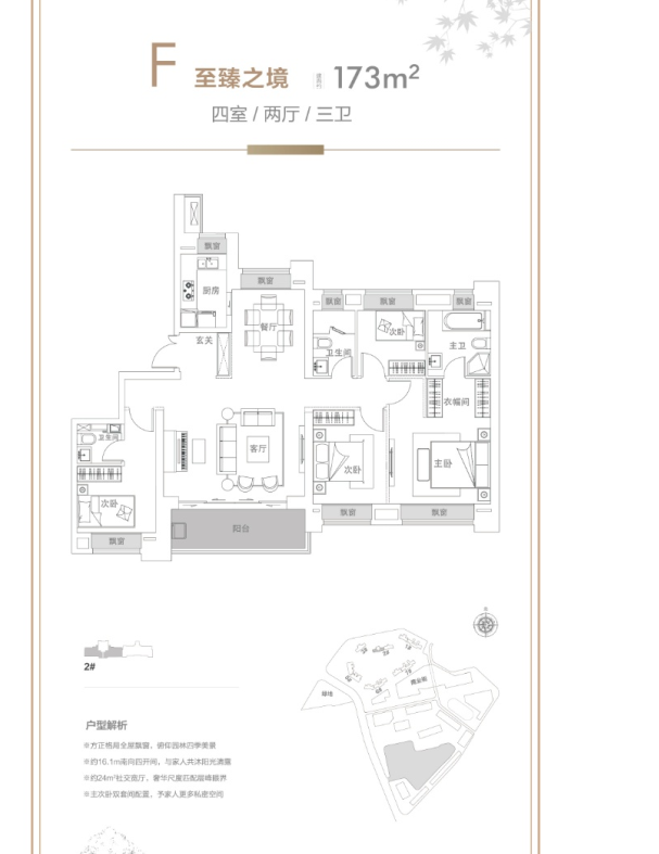 华发公园首府F-173户型户型图