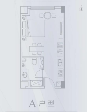 中垠广场户型,1室1厅1卫