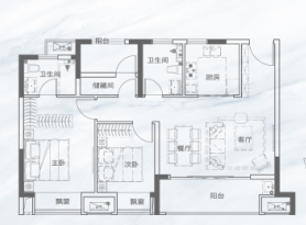 绿地潮映江南户型B户型图