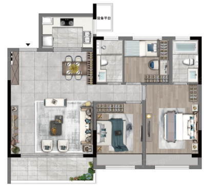 建发云锦湾户型A户型图