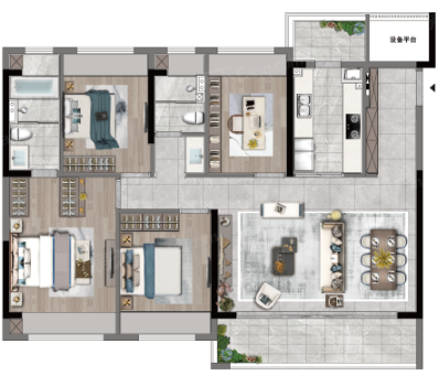 建发云锦湾户型B户型图