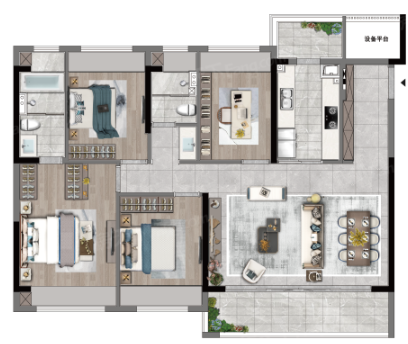 建发云锦湾户型C户型图