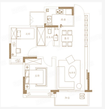 鲁能泰山9号户型A户型图