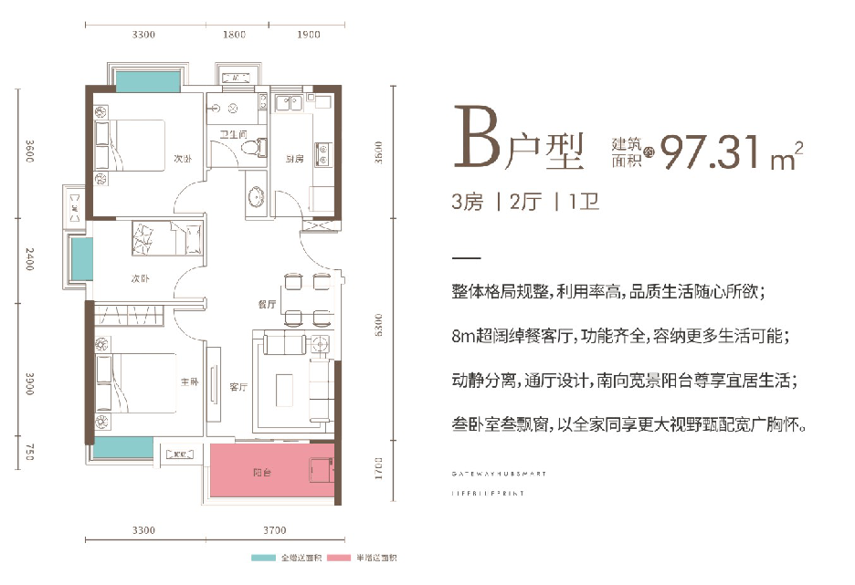 车都春台里户型,B户型