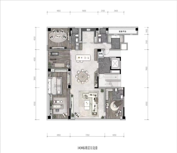 兴耀龙湖天泱雅筑A1户型图