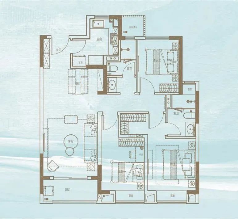 明玥逸庭户型B户型图