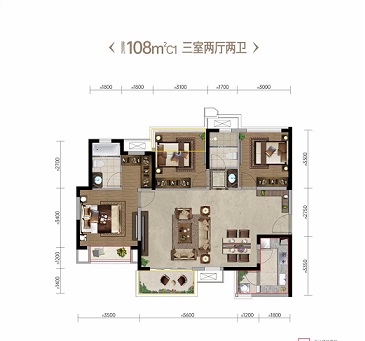 复地天府湾户型,108户型