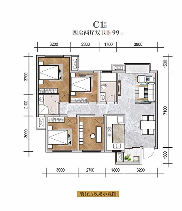 百坡学府户型,C1