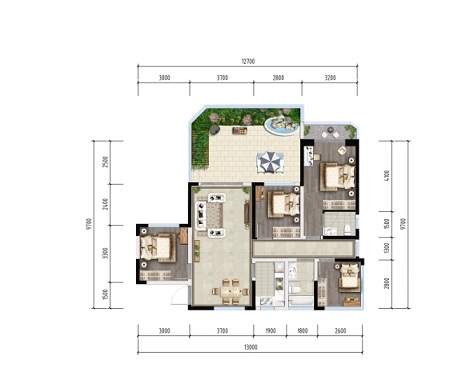 天府锦城G户型户型图