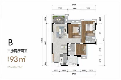 振兴环天金融城B93户型图