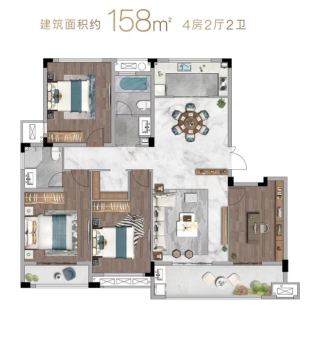 金银岛碧华丽山庄洋房户型图