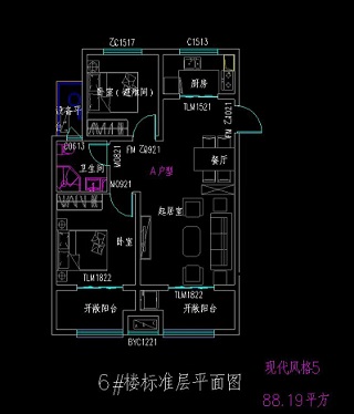 宝新君豪尚庭C户型户型图