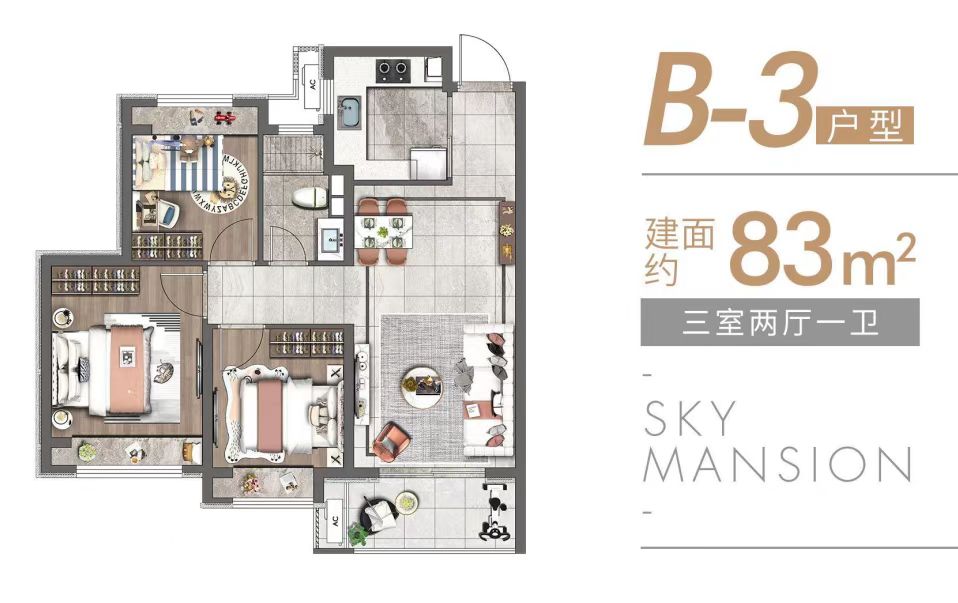 宝山天铂B3户型图