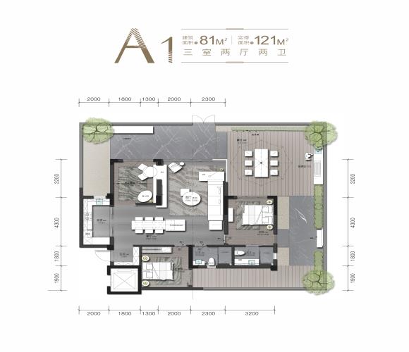 仁恒溪云居户型-小柯网