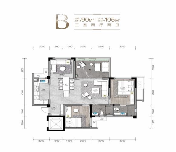 仁恒溪云居户型-小柯网