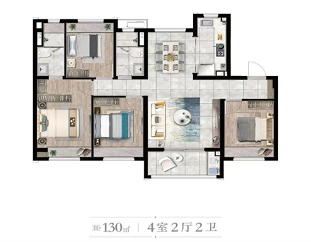 誉品银湖湾C户型户型图