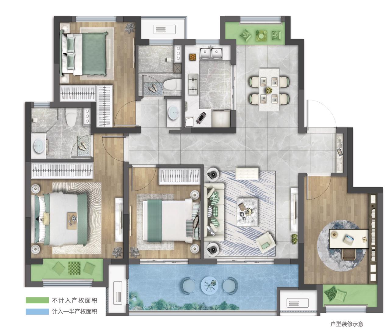 金科浅棠水岸户型C户型图