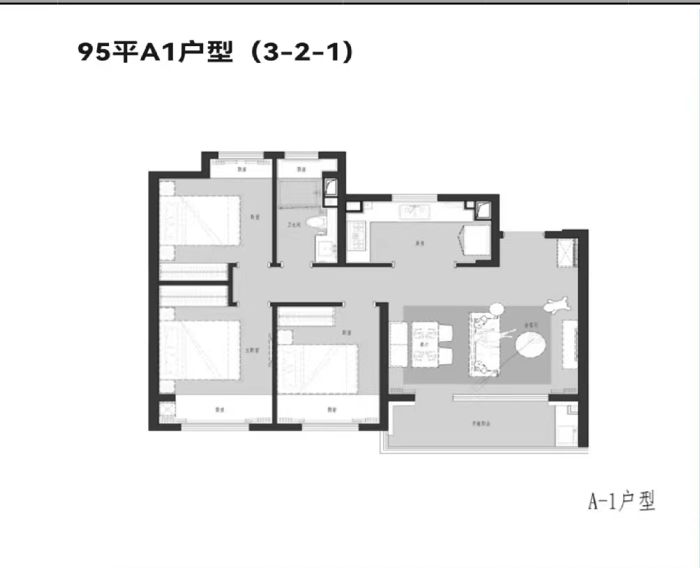 太湖朗郡户型,户型A