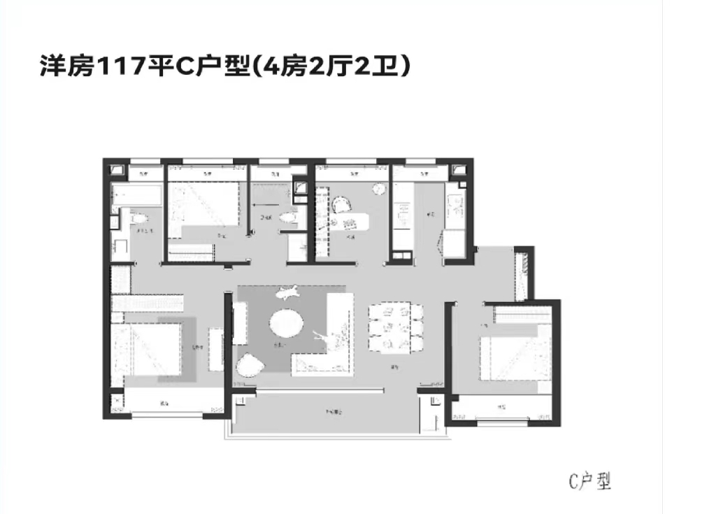 太湖朗郡户型,户型D