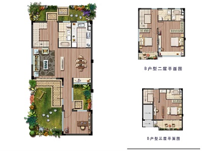 梦想城云澜墅E户型户型图