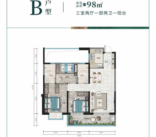 筑友双河湾户型-小柯网