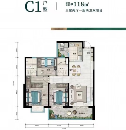 筑友双河湾户型,C户型