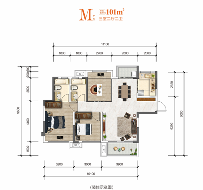 温江派城西樾M户型图