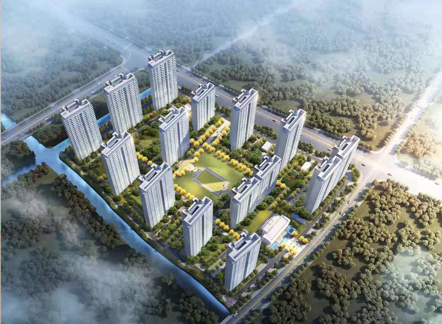 爱情溪岸花园效果图-小柯网
